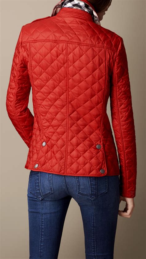 burberry quilted jackets womens|Burberry diamond quilted fitted jacket.